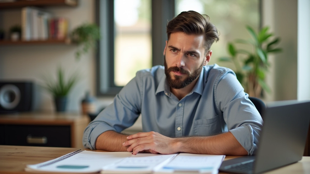 Person working at desk with calendar and financial documents spread out, planning cash flow projections