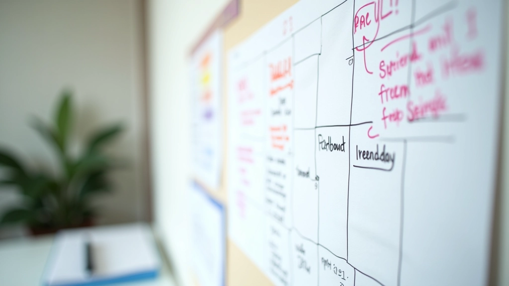 Calendar with payment dates marked and color-coded by client, showing invoice sent dates vs payment received dates
